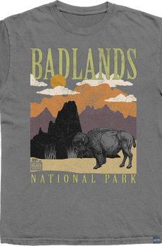 Made In USA Badlands Minimalist Landscape NPCA T-Shirt