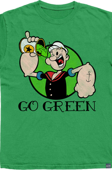 Made In USA Go Green Popeye T-Shirt