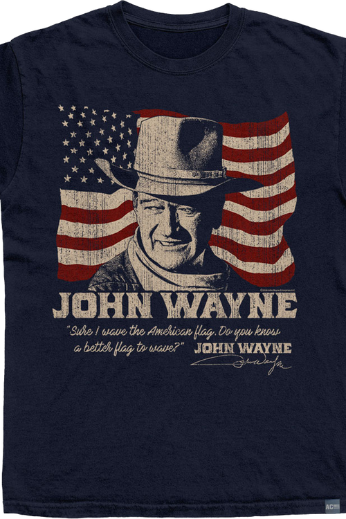 Made In USA John Wayne American Flag T-Shirtmain product image
