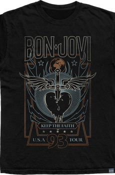 Made In USA Keep The Faith '93 Tour Bon Jovi T-Shirt
