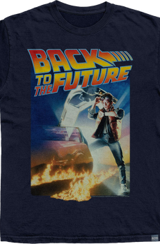 Made In USA Logo On Fire Back To The Future T-Shirt