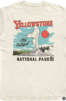 Made In USA Old Faithful Yellowstone Illustration NPCA T-Shirt