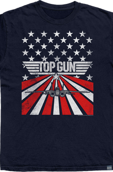 Made In USA Stars and Stripes Top Gun T-Shirt