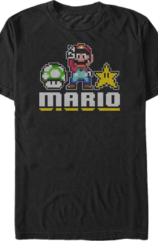 Mario 8-Bit Peace Nintendo T-Shirt