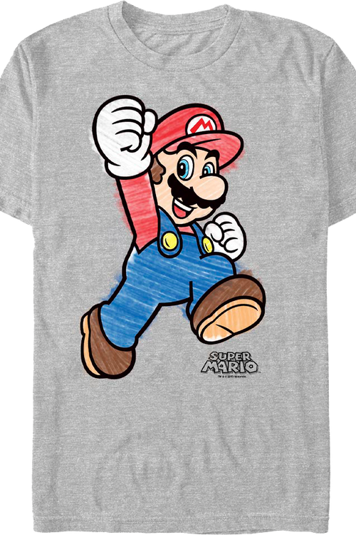 Mario Crayon Colors Nintendo T-Shirtmain product image