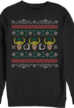 Marvel Comics Faux Ugly Loki Christmas Sweater
