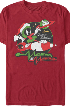 Marvin The Marian Greetings Earthlings Looney Tunes T-Shirt