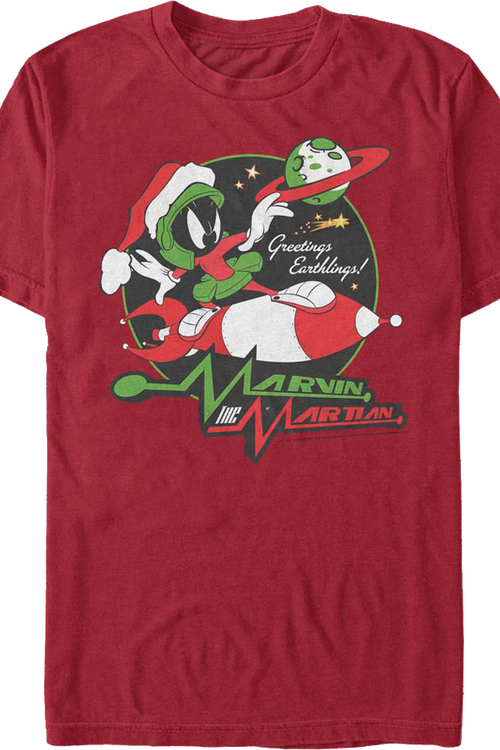 Marvin The Marian Greetings Earthlings Looney Tunes T-Shirtmain product image