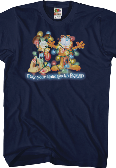 May Your Holidays Be Bright Garfield T-Shirt