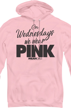Mean Girls On Wednesdays We Wear Pink Hoodie