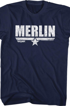 Distressed Merlin Top Gun T-Shirt