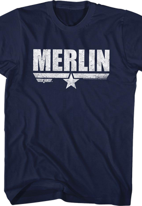 Distressed Merlin Top Gun T-Shirt