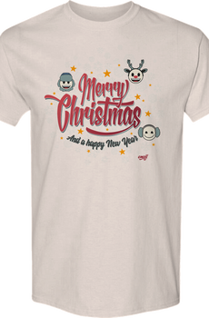 Merry Christmas And A Happy New Year Emoji T-Shirt