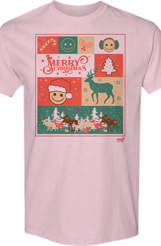 Merry Christmas Collage Emoji T-Shirt