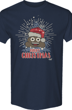 Merry Christmas Smiling Poo Emoji T-Shirt
