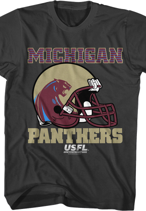 Michigan Panthers Helmet USFL T-Shirt