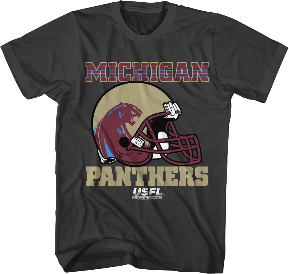 Michigan Panthers Helmet USFL TShirt