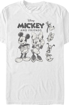 Mickey And Friends Sketches Disney T-Shirt