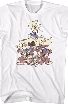 Mickey Donald Goofy Cowboys Disney T-Shirt
