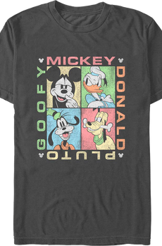 Mickey Donald Pluto Goofy Pop Art Disney T-Shirt