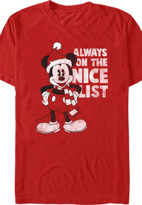 Mickey Mouse Always On The Nice List Disney T-Shirt
