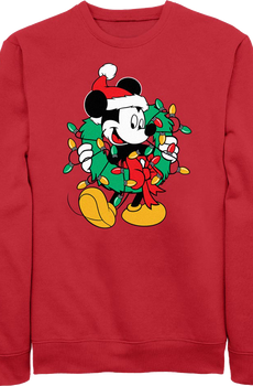Mickey Mouse Christmas Wreath Disney Sweatshirt