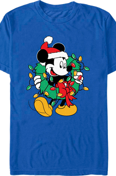 Mickey Mouse Christmas Wreath Disney T-Shirt