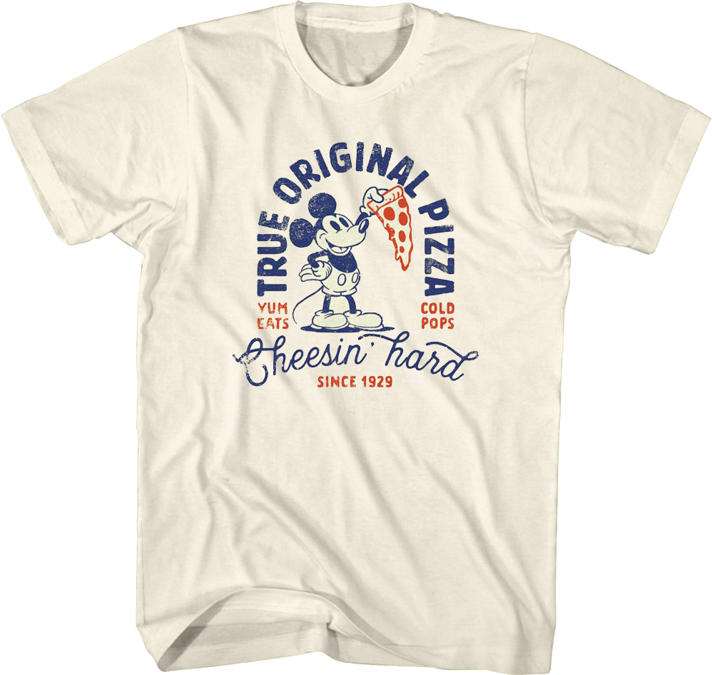 Mickey Mouse True Original Pizza Disney T Shirt