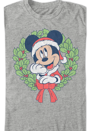 Mickey's Christmas Wreath Disney T-Shirt