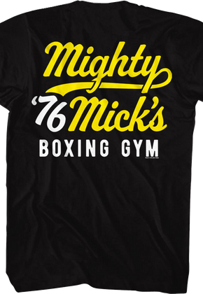 Mighty Mick's Boxing Gym Front & Back Rocky T-Shirt