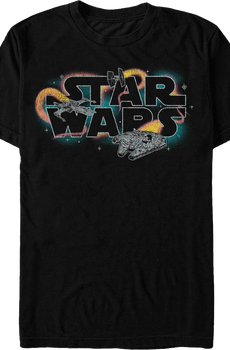 Millennium Falcon Retro Galaxy Star Wars T-Shirt