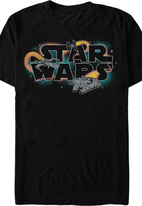 Millennium Falcon Retro Galaxy Star Wars T-Shirt