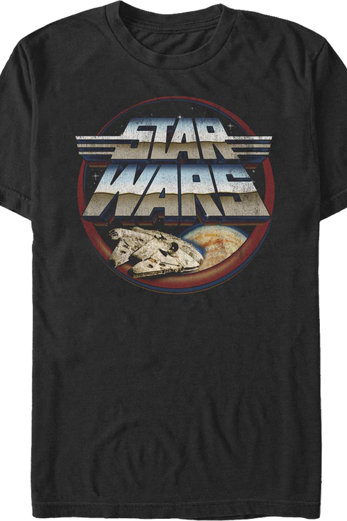 Millennium Falcon And Winged Logo Star Wars T-Shirtmain product image