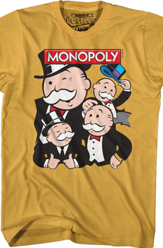 Rich Uncle Pennybags Collage Monopoly T-Shirt