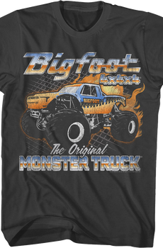 Monster Truck Flames Bigfoot T-Shirt