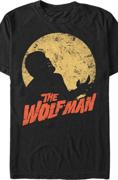 Moonlit Silhouette Wolf Man T-Shirt