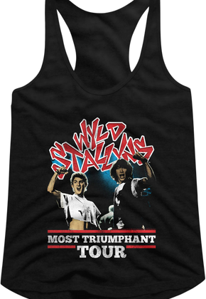 Ladies Most Triumphant Tour Bill and Ted Racerback Tank Top