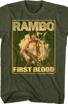 Movie Poster First Blood Rambo T-Shirt