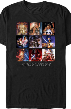 Skywalker Saga Movie Posters Star Wars T-Shirt