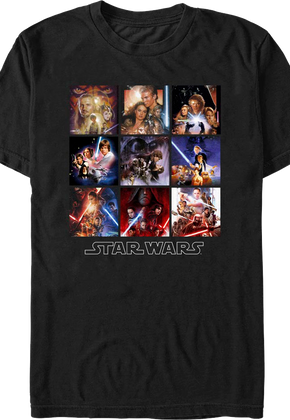 Skywalker Saga Movie Posters Star Wars T-Shirt