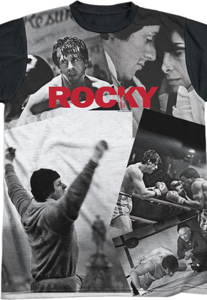 Movie Scene Collage Rocky T-Shirt