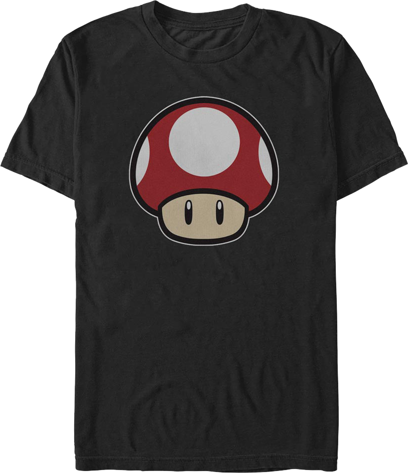 Super Mario Funghi - T-Shirt Unisex Verde, Vestibilità Regular, Fan Merch Ufficiale Nintendo