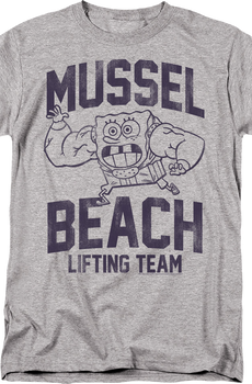 Mussel Beach Lifting Team SpongeBob SquarePants T-Shirt
