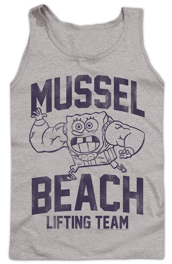 Mussel Beach Lifting Team SpongeBob SquarePants Tank Top
