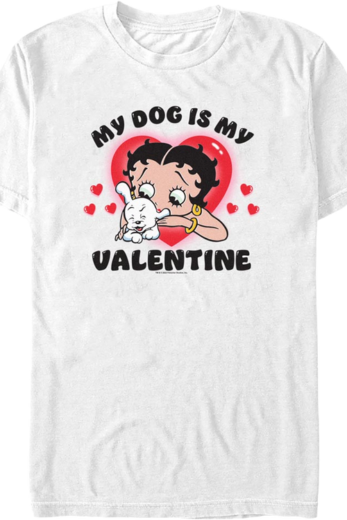 My Dog Is My Valentine Betty Boop T-Shirtmain product image