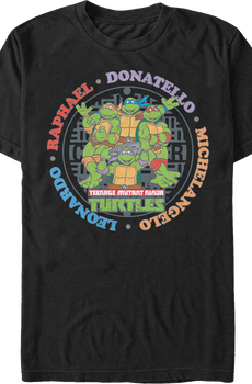 Names Teenage Mutant Ninja Turtles T-Shirt