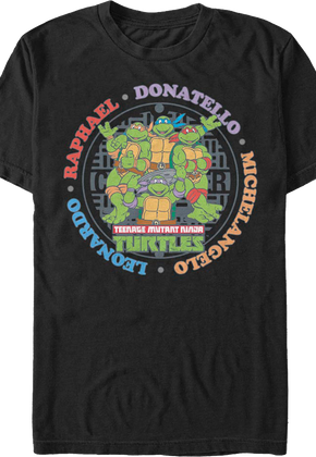 Names Teenage Mutant Ninja Turtles T-Shirt
