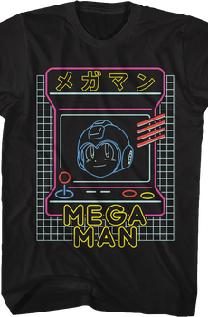 Neon Arcade Game Mega Man T-Shirt