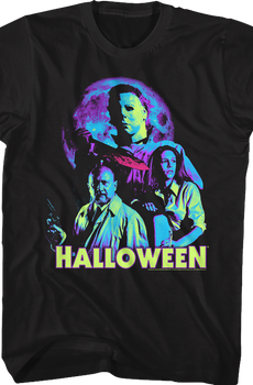 Neon Full Moon Halloween T-Shirt