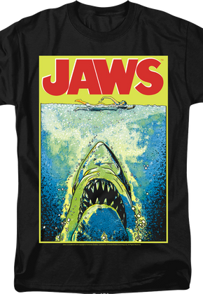 Neon Poster Jaws T-Shirt